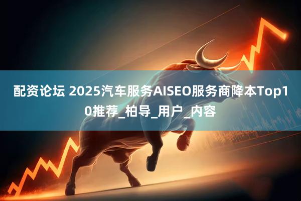 配资论坛 2025汽车服务AISEO服务商降本Top10推荐_柏导_用户_内容